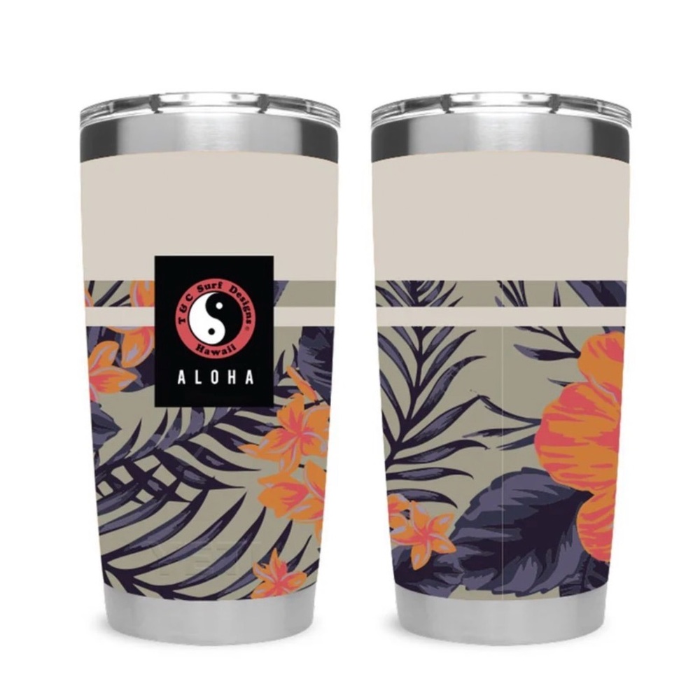 🌺 T&C Surf Designs Hawaii Aloha Botanic Yeti Rambler 20 Oz Tumbler 🌴
